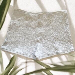 Zara Light Gray Textured Micro Shorts
